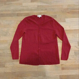 Pendleton Red Button Front Cardigan Womens Size XL